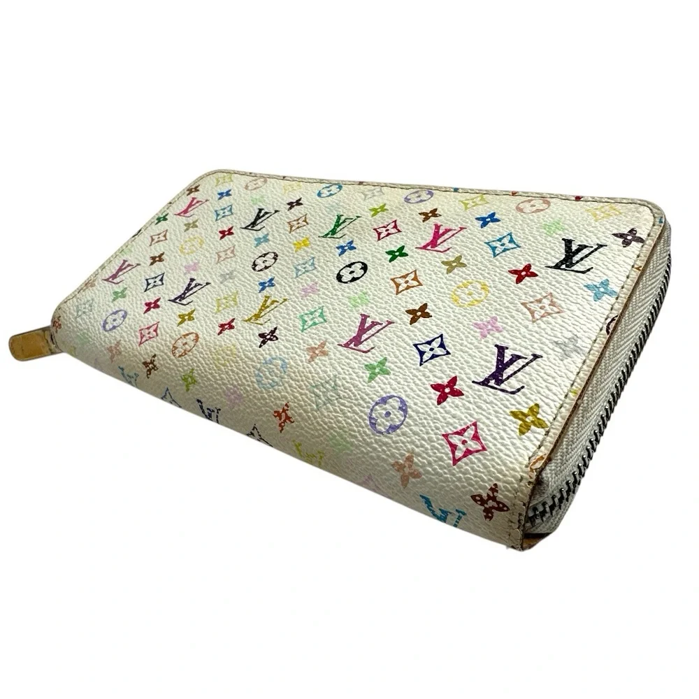 Louis Vuitton White Monogram Multicolor Murakami  Zippy Wallet - Picture 2 of 16